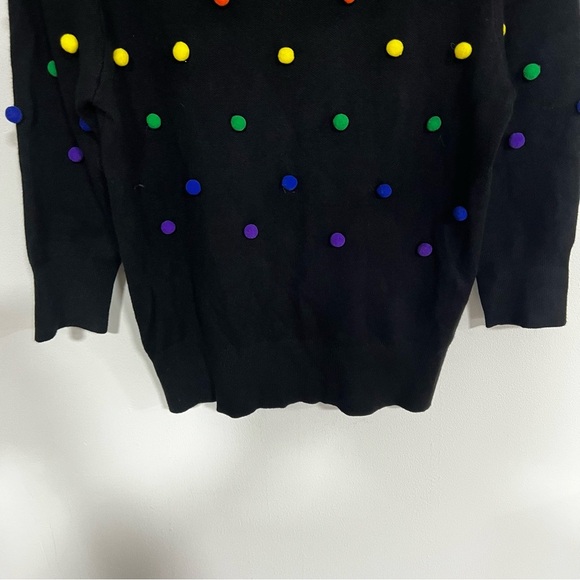 Unique Vintage Rainbow Pom Pom Sweater - Picture 3 of 12